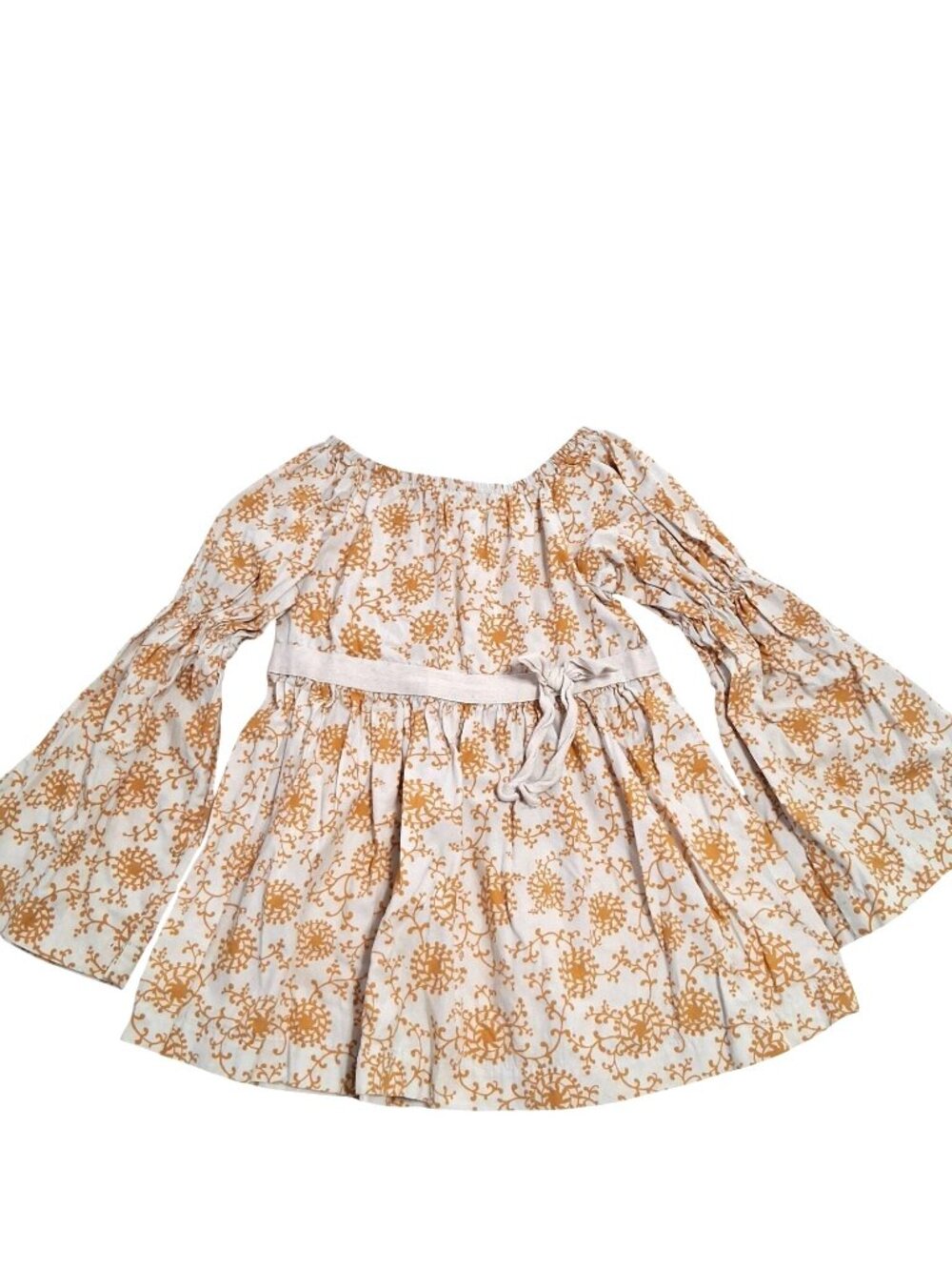 Hannah Kate Bell Sleeve Top Floral Print Cotton Size 7